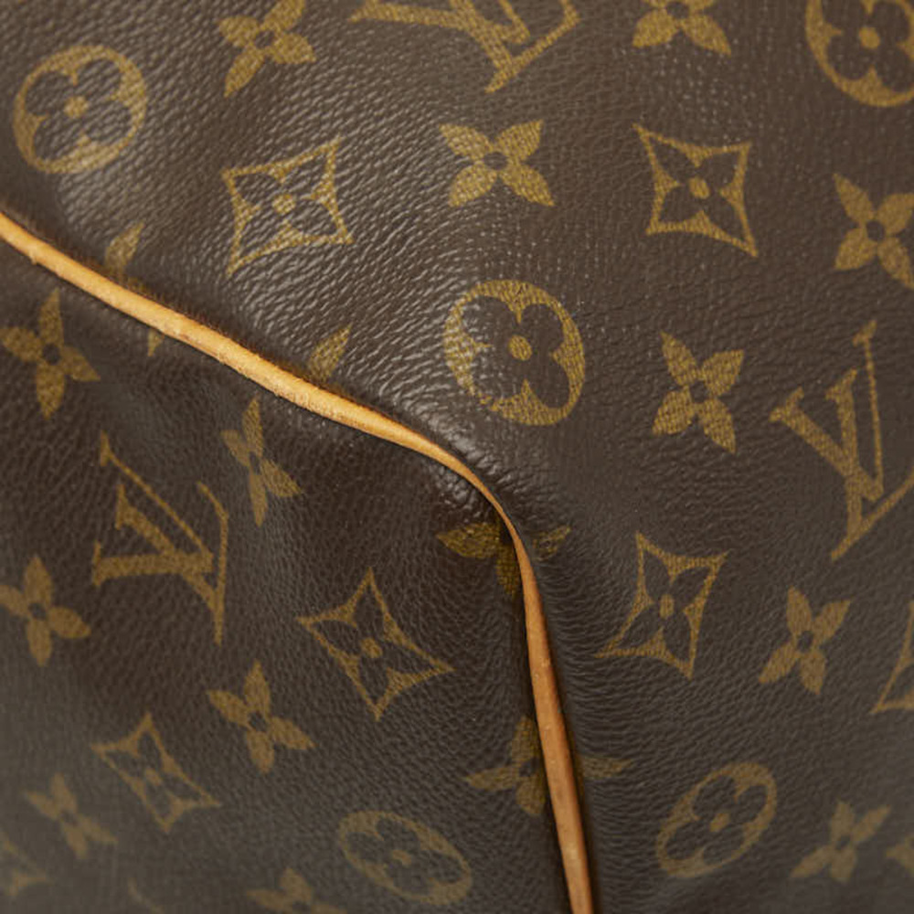 LOUIS VUITTON Brown Monogram Leather Keepall 50 Boston Bag - Picture 4 of 11